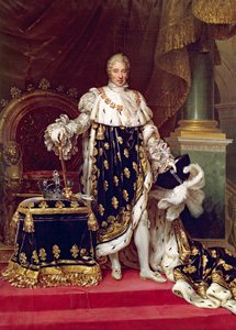 Portrait de Charles X (1757-1836) en robes de couronnement, 1827